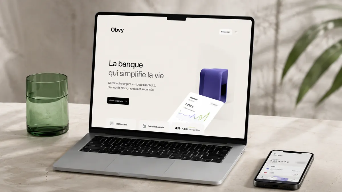 Projet Obvy ouvert sur un ordinateur portable